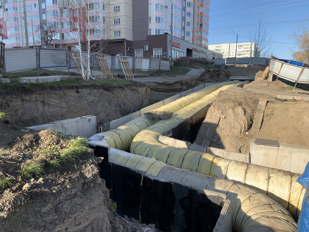 В красноярском микрорайоне Николаевка завершается строительство и реконструкция теплосетей